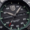 Close-up view of the watch face