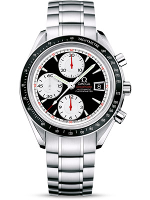 Omega Speedmaster Men's Automatic Watch with Black Dial and White Subdials