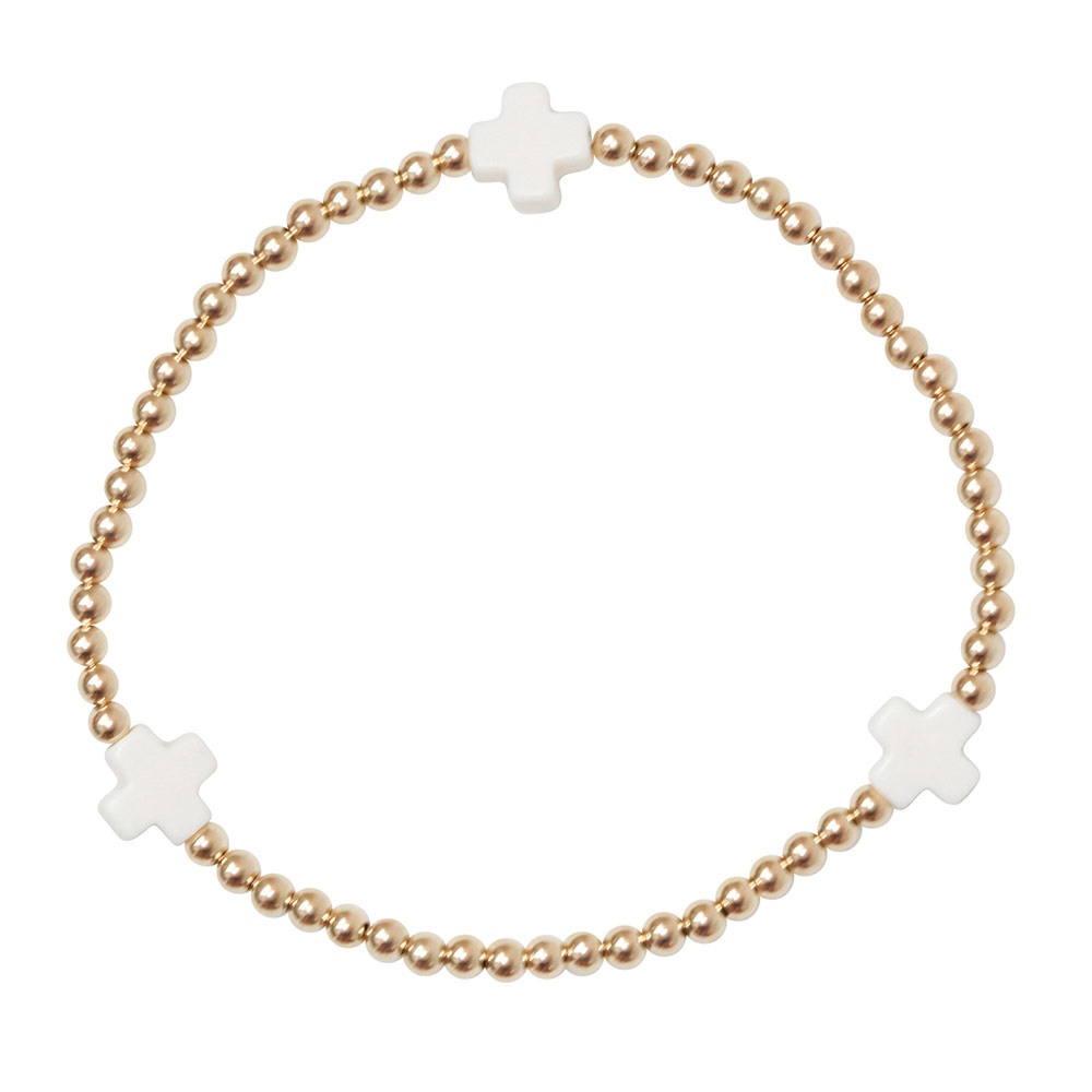 14K Gold filled cross bracelet