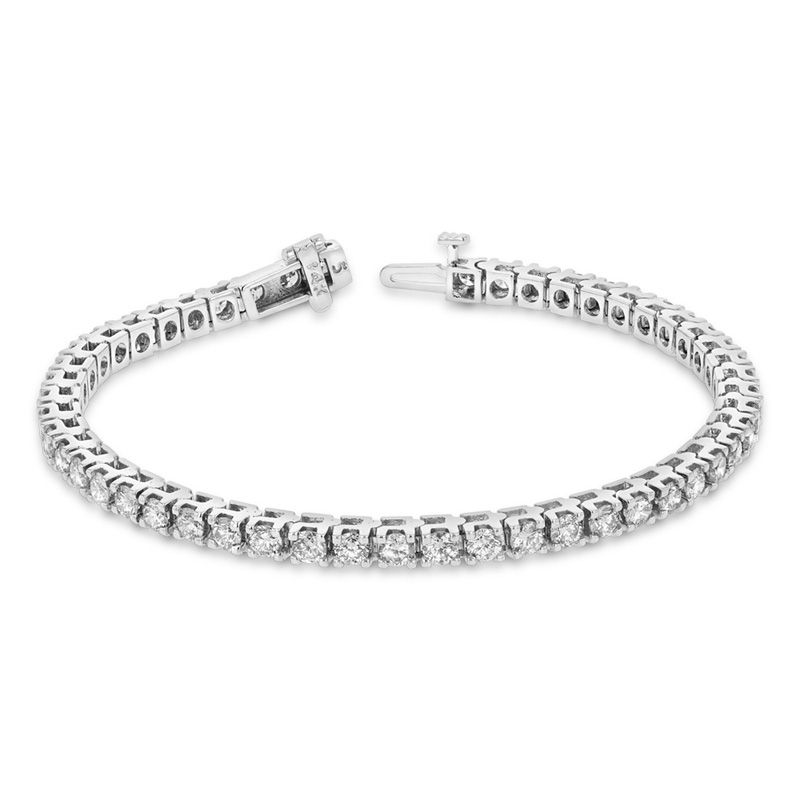 4 Carat 14K White Gold Diamond Tennis Bracelet | I.D. Jewelry