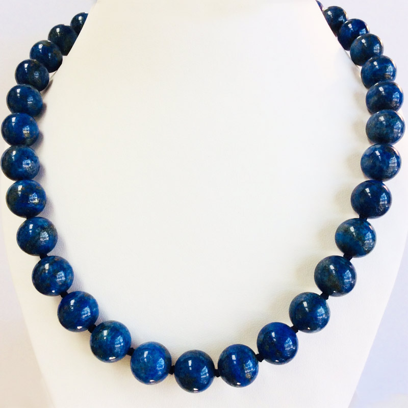 Genuine Natural Blue Lapis Necklace 18 inches