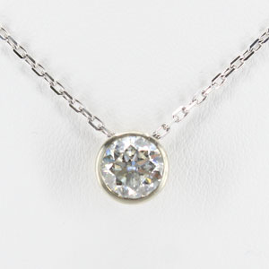 Diamond Necklace GIA Certified J Color SI-1 Clarity
