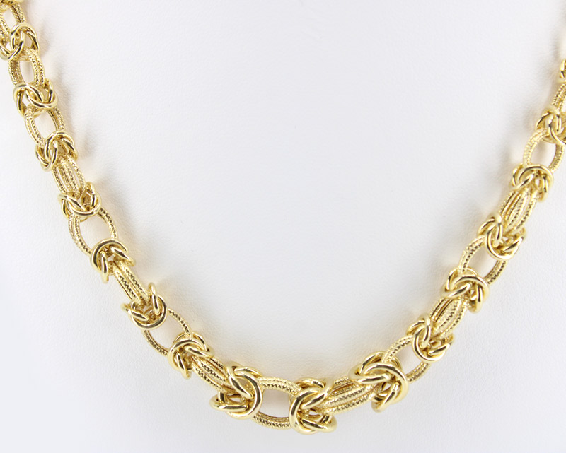 Oro Italia 18 Inches Italian Gold Necklace 14 K