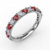 Ruby diamond anniversary ring
