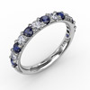 Sapphire diamond anniversary ring