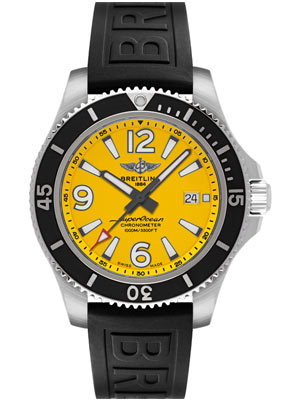 Breitling Superocean Automatic 44 mm Men's Watch Yellow Dial