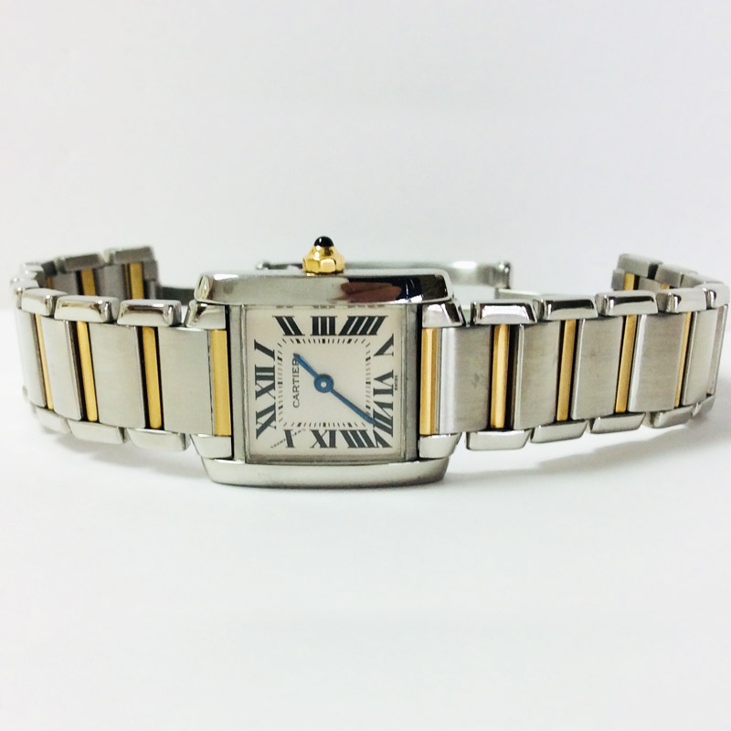 Cartier Ladies Small Tank Francaise W51007Q4 Steel and Gold