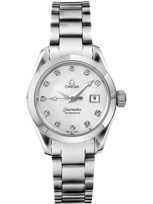 Omega Ladies Sea-Master Aqua Terra with Mother of Pearl and Diamond Dial