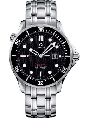 Omega Men's Watch Seamaster Steel Black Dial