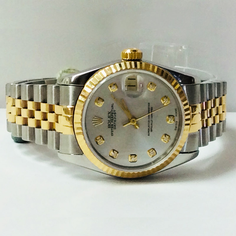 women's silver and gold rolex