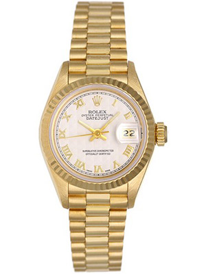 Rolex Womens Watch Lady President 18k Gold 69178