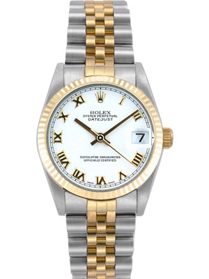 Rolex Ladies Watch Datejust White Roman Dial