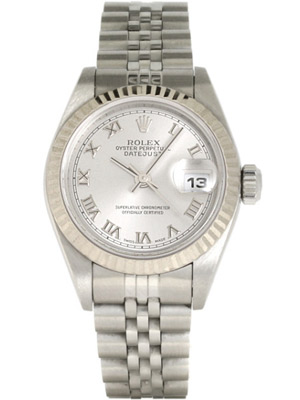 Preowned Rolex Datejust 69174 Platinum Color Dial