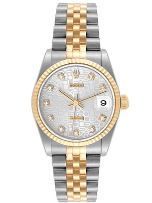 Rolex Women's 31 mm Datejust with Silver Jubilee Diamond Dial