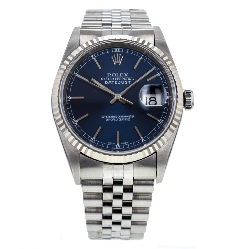 Rolex Datejust 16234 Blue Dial Jubilee Band