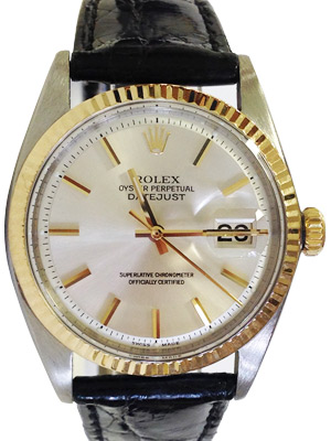 Authentic Vintage Rolex Datejust 1601 With 14K Gold Bezel