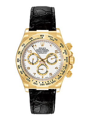 Rolex Daytona 116518 18K Gold Preowned Leather Strap