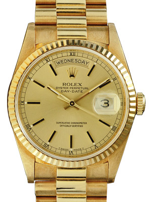 Rolex 18k Gold President with Champagne Dial