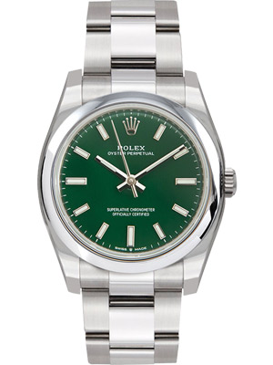 Rolex Oyster Perpetual 39 mm Green Dial