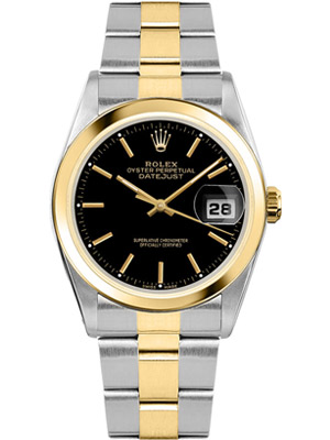 Rolex Oyster Perpetual Date 34 mm Watch Black Dial