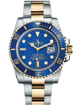 Rolex Submariner Blue Date 11613 18K Gold & Steel