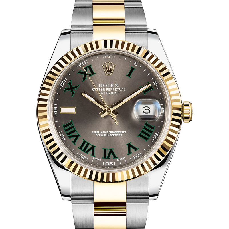 Rolex Oyster Perpetual Datejust II 116333 Green Roman Dial