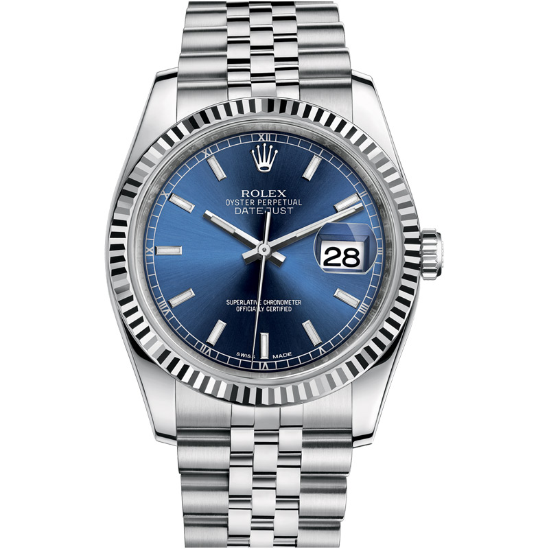rolex datejust oyster perpetual blue dial