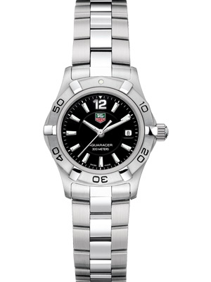 Tag Heuer Aquaracer Watch with Black Dial in Stainless Steel