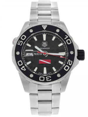 Tag Heuer Aquaracer Automatic Diver Black Dial Helium Escape Valve