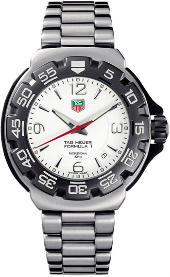 Tag Heuer Formula 1 Watch WAC 1211 White Dial Steel